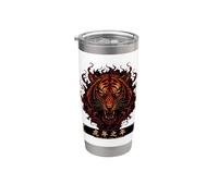 Año Del Tigre Horóscopo Chino Astrología Nacimiento Zodíaco Vaso térmico de acero inoxidable de doble pared