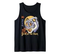 Año del Tigre Zodiaco chino Astrología de Asia Oriental Arte Camiseta sin Mangas