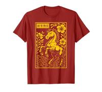 Año El Caballo Chino Tradicional Holiday Zodiac Art Style Camiseta
