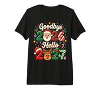Año Nuevo 2027 Adiós 2026 Hola Navidad Familia Coincidencia Camiseta Premium