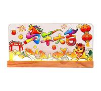 Año Nuevo Chino 2026-2026 Iluminación Ambiental Acrílico - Decoración de escritorio iluminada Año Del Caballo | Para el hogar, dormitorio, sala de estar, escuela, hotel y festival de primavera