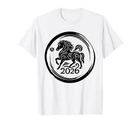 Año Nuevo Chino 2026 Año del Signo del Zodiaco del Caballo de Fuego Camiseta