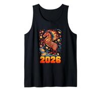 Año Nuevo Chino 2026 Caballo de Fuego Comer Dormir invertir Camiseta sin Mangas