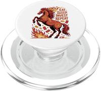 Año Nuevo Chino 2026 Caballo de Fuego Comer Dormir invertir PopSockets PopGrip para MagSafe