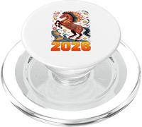 Año Nuevo Chino 2026 Caballo de Fuego Comer Dormir invertir PopSockets PopGrip para MagSafe
