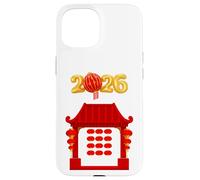 Año Nuevo Chino 2026 Templo Asiático Año Nuevo Lunar Chino Carcasa para iPhone 15