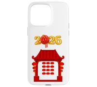 Año Nuevo Chino 2026 Templo Asiático Año Nuevo Lunar Chino Carcasa para iPhone 15 Pro MAX