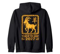Año Nuevo Chino 2027 Año de la Cabra Signo del Zodíaco Fresco Sudadera con Capucha