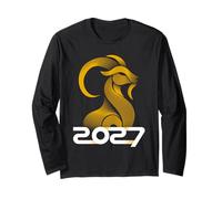 Año Nuevo Chino 2027 Cabra de Fuego el Año de la Cabra 2027 Manga Larga