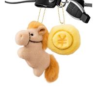 Año Nuevo Chino Caballos Muñeca de Peluche - Chino Lindo Animal Portátil Llavero | Caballo Peluche | Para el bolso del coche Ventana Casa Escuela Cantina Librería Banco Librería Vitrina