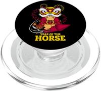 Año Nuevo Chino del Caballo 2026 Signo del Zodíaco Fuegos Artificiales PopSockets PopGrip para MagSafe