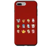 Año Nuevo Chino Lindo Signos de Animales del Zodiaco Chino Carcasa para iPhone 7 Plus/8 Plus