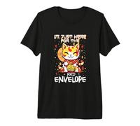 Año Nuevo Chino Lucky Cat Im Just Here For The Red Envelope Camiseta Premium