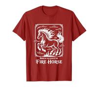 Año Nuevo Chino Lunar 2026 Cumpleaños Nacido Caballo de Fuego Camiseta