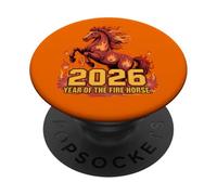 Año Nuevo Lunar 2026 Horóscopo Caballo de Fuego Astrología Arte PopSockets PopGrip Adhesivo