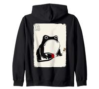 Año Nuevo Rana Grumpy Funny Kawaii Japonés Sudadera con Capucha