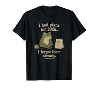 Año Nuevo Sapo Cansado Sin Resolución Rana Bold Meme Visual Camiseta