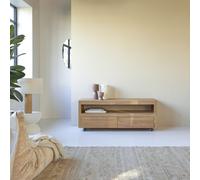 Anoa - Mueble para TV de teca maciza de 140 cm H 55 x B 140 x T 45 cm