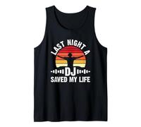 Anoche un DJ me salvó la Vida Retro DJ Sunset Camiseta sin Mangas