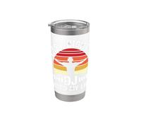 Anoche un DJ me salvó la vida Retro DJ Sunset Vaso térmico de acero inoxidable de doble pared