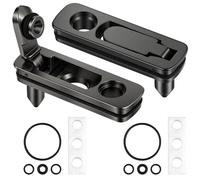 ANOMM 2PCS Accesorios para Zippo, Mechero Lighter Junta para Inserto, Repuestos con Almohadilla de Algodón, Base MetáLica para Encendedor AntievaporacióN y PrevencióN de Fugas de Combustible (Negro)