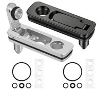 ANOMM 2PCS Accesorios para Zippo, Mechero Lighter Junta para Inserto, Repuestos con Almohadilla de Algodón, Base MetáLica para Encendedor AntievaporacióN de Fugas de Combustible (Plata + Negro)