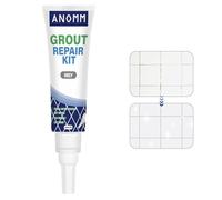 ANOMM 300ml Blanqueador de Juntas Azulejos, Gris Lechada para Azulejos Baño | Limpia Juntas Baldosas Suelo, Renovador de Juntas para Cocina, Baño, Ducha, Azulejos, Líneas de Pared