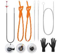 ANOMM 7 Piezas Desatascador Tuberias, Desatascador Tuberias Profesional, Desagüe Cepillo Limpieza para Desagüe, Desatascador WC, Removedor de Pelos para Fregadero, Bañera, Inodoro y Cocina
