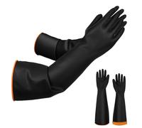 ANOMM Guantes Latex Impermeables, Guantes Trabajo Multiuso, Alta Protección Química y Resistencia, Guante de Látex Reutilizables, para Químicos, Mecanico, Seguridad Hogar, 55 cm (21.65 Zoll), 1 par