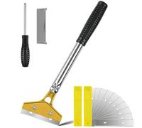 ANOMM Rasqueta Vitroceramica con 20 Accesorios, Asa Larga Raspador y Rascavidrios Profesional, Rascador Vidrio y vitrocerámica, para la eliminación de Pegamento, Pintura, Calcomanías, Tinte, Dorado