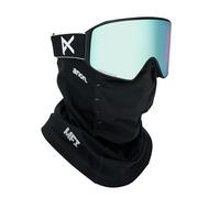 Anon Gafas M4 (cilíndricas) + lente adicional + máscara facial MFI, marco: negro, lente: percibe azul variable