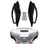 ANONEMOTO Black Adjustable Wind Deflectors Upper Fairing Air Deflectors Compatible with Harley Davidson 2014-2024 Street, Electra Glide, Ultra Limited, Tri Glide, CVO Fairing Side Wing Windshield
