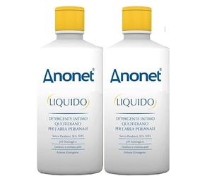 Anonet Sustituto de jabón líquido para la higiene íntima, calmante y suavizante, alivia el picor y el ardor, también apto para pieles sensibles, fabricado en Italia (2 paquetes de 150 g)