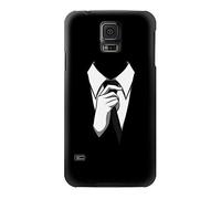 Anonymous Man in Black Suit Funda Carcasa Case para Samsung Galaxy S5