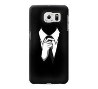 Anonymous Man in Black Suit Funda Carcasa Case para Samsung Galaxy S6 Edge