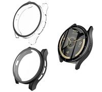 Anoowkoa 2 Pack Funda para Garmin Venu 3s 41mm Protector de Pantalla de Cristal Templado Incorporado Case - Estuche Protector General para PC Duro HD Ultra-Thin- Claro