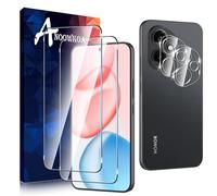 Anoowkoa 2 Pack para Honor 400 5G Protector de Pantalla + 2 Pack Protector de Lente de Cámara, protector de pantalla de vidrio templado, película protectora