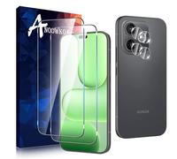 Anoowkoa 2 Piezas para Honor 600 Lite 5G Protector de Pantalla + 2 Piezas Protector de Lente de Cámara, protector de pantalla de vidrio templado, película protectora