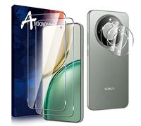 Anoowkoa 2 Piezas para Honor Magic 8 Lite Protector de Pantalla + 2 Piezas Honor Magic8 Lite Protector de Lente de Cámara, protector de pantalla de vidrio templado, película protectora