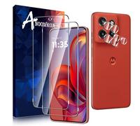 Anoowkoa 2 Piezas para Motorola Moto Edge 60 Neo/Moto Edge 50 Neo 5G Protector de Pantalla + 2 Piezas Protector de Lente de Cámara, protector de pantalla de vidrio templado, película protectora
