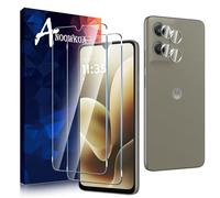 Anoowkoa 2 Piezas para Motorola Moto G06/Moto G06 Power 5G Protector de Pantalla + 2 Piezas Protector de Lente de Cámara, protector de pantalla de vidrio templado, película protectora