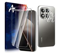 Anoowkoa 2 Piezas para Xiaomi 17T Pro/Xiaomi 15T Protector de Pantalla + 2 Piezas Protector de Lente de Cámara, protector de pantalla de vidrio templado, película protectora