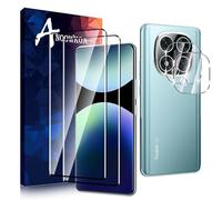 Anoowkoa 2 Piezas para Xiaomi Redmi Note 14 Pro Plus 5G Protector de Pantalla + 2 Piezas Protector de Lente de Cámara, protector de pantalla de vidrio templado, película protectora