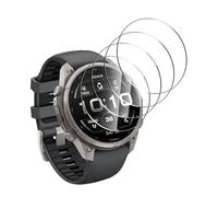 Anoowkoa Paquete de 4 protectores de pantalla de cristal para Garmin Fenix | Protector de pantalla para reloj, cristal auténtico, instalación súper fácil de instalar con un solo empuje