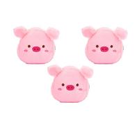 Anopo 3PCS Pequeño Monedero Animal Lindo Kawaii Carteras para Adolescentes Mini Peluche Bolsa de Maquillaje para Mujeres con Cremallera Cerdo