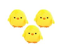 Anopo 3PCS Pequeño Monedero Animal Lindo Kawaii Carteras para Adolescentes Mini Peluche Bolsa de Maquillaje para Mujeres con Cremallera Pollito