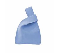 Anopo Bolso Pequeño con Nudo para Mujer Mini Bolso de Ganchillo Bolso de Mano de Muñeca Monedero de Punto Compacto para Playa Viaje Uso Diario Azul