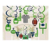 Anor Wishlife 30 unidades de bolas de fútbol americano para colgar decoraciones de remolino - Fútbol Super Bowl Game Day decoraciones, Sport Game Day Suministros de fiesta