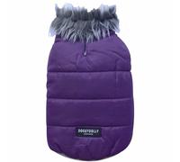 Anorak para perros de cuello alto con pelo sintético DoggyDolly, lila
