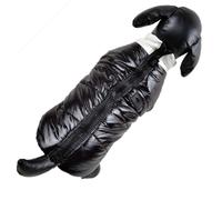 Anorak para perros sin mangas con forro cálido, negro